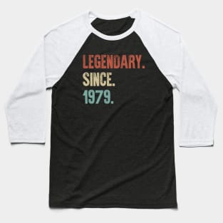 Retro Vintage 40th Birthday Legendary Since 1979 Baseball T-Shirt